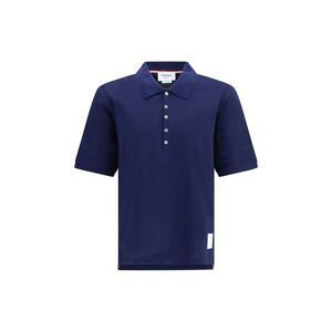 Thom Browne Blue Cotton Polo Men's Shirt